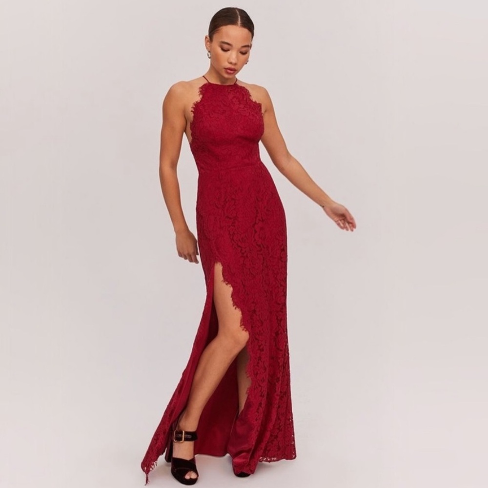 FAME AND PARTNERS Dragon Eyes lace maxi dress - 4